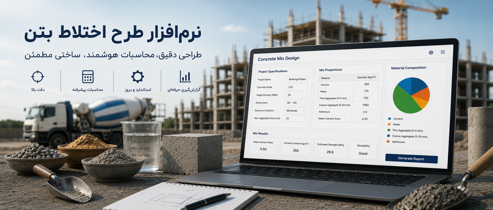 طرح اختلاط بتن