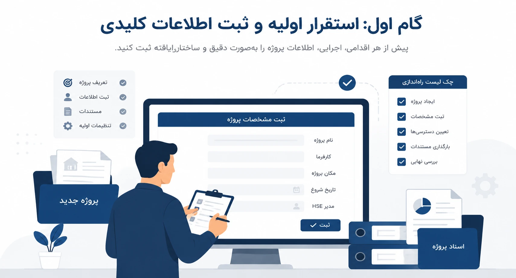 گام اول: استقرار اولیه و ثبت اطلاعات کلیدی